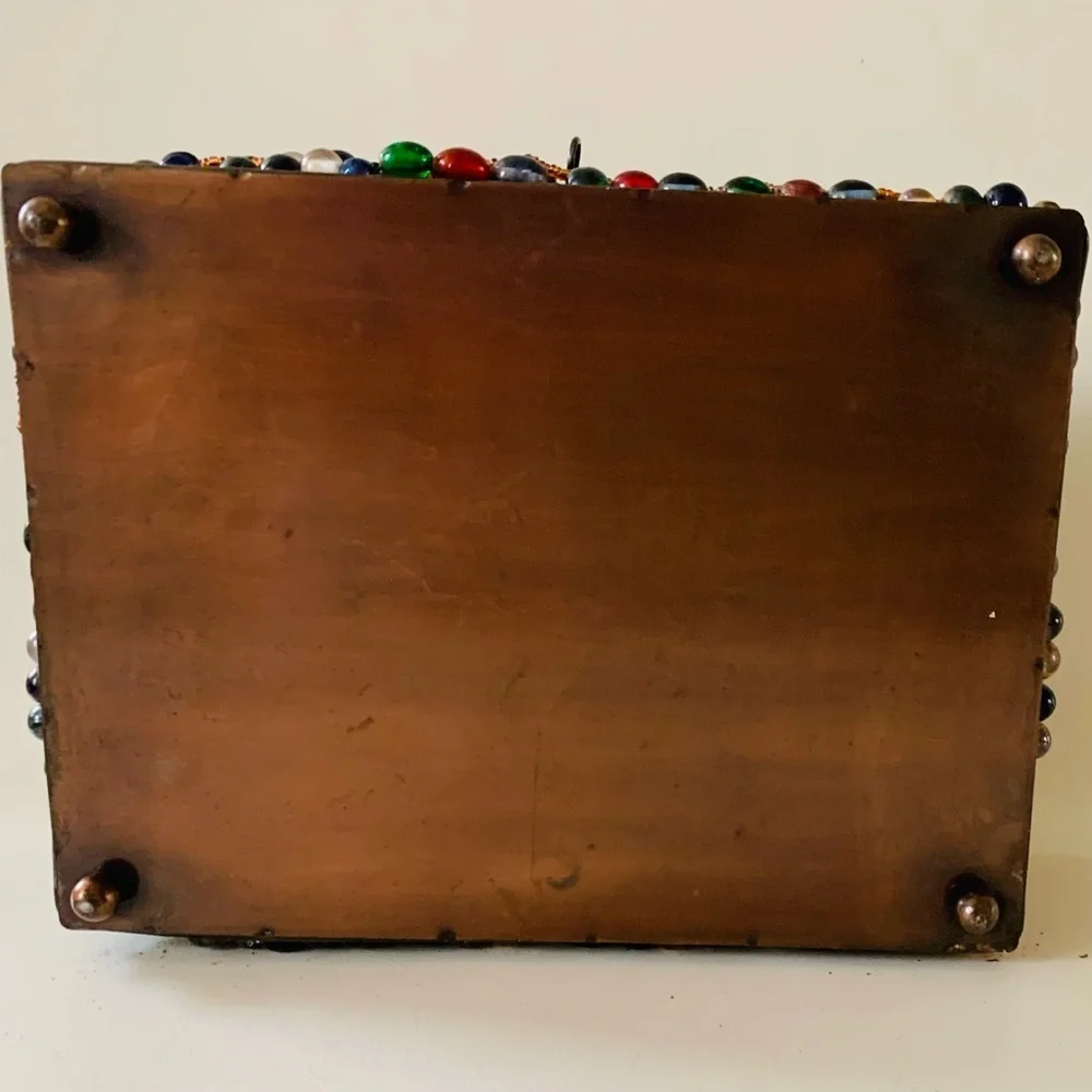 Handcrafted beaded jewelry box